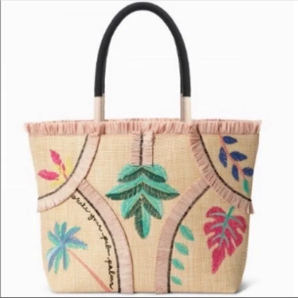 Stella & Dot Shake Your Palm Straw Bag - Picture 1 of 10